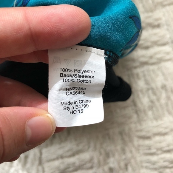 J. Crew Factory Two-Tone Floral T-Shirt Top L - Picture 5 of 8